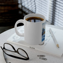 Load image into Gallery viewer, Blue Winter Mug With "The Invitation" QR Code 20oz