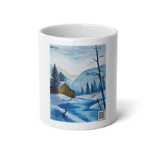 Load image into Gallery viewer, Blue Winter Mug With "The Invitation" QR Code 20oz