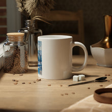 Load image into Gallery viewer, Blue Winter Mug With "The Invitation" QR Code 20oz