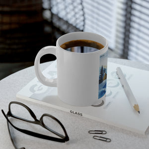 Blue Winter Mug With "The Invitation" QR Code 20oz